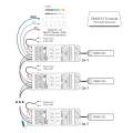 Odbiornik LED - RGB+W - 12-48V 20A - DMX512 - TH-35 - D4-T - Schemat podłączenia