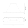 Lampa wisząca - PRECIOSA - złoty - 45W LED - ML1868 - wymiary