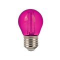 Girlanda ogrodowa 15mb z 15 żarówkami LED - E27 G45 2W różowa - zestaw