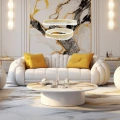 Lampa wisząca - PRECIOSA - złoty - 85W LED - ML1000 - realizacja