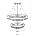Lampa wisząca - PRECIOSA - złoty - 85W LED - ML1000 - wymiary