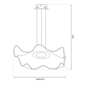 Lampa wisząca - LARGO - złoty - 16W LED - ML1042 - wymiary