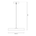 Lampa wisząca - DISC - czarny/złoty - 38W LED - ML1065 - wymiary