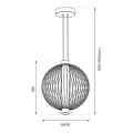 Lampa wisząca - KYOTO - czarny - śr. 43cm - 32W LED - ML0526 - wymiary