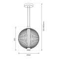 Lampa wisząca - KYOTO - czarny - śr. 54cm - 39W LED - ML0527 - wymiary