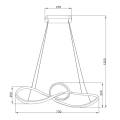 Lampa wisząca - MARCO - chrom - 42W LED - ML8117 - wymiary