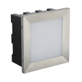 Oprawa ścienna do zabudowy LED 3,5W 2700K - MUR LED INOX D 04