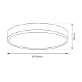 Plafon LED 3CCT - MAQ 18W IP40 Czarny - ML4038 - wymiary