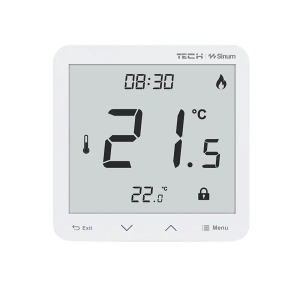 Regulator pokojowy do sterowników I-2 PLUS, I-3 PLUS - przewodowy RS - RI-1 PLUS - biały - TECH Sterowniki