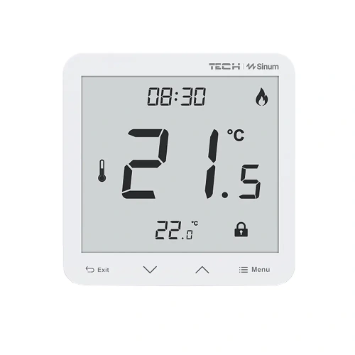 Regulator pokojowy do sterowników I-2 PLUS, I-3 PLUS - przewodowy RS - RI-1 PLUS - biały - TECH Sterowniki