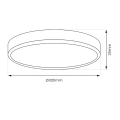 Plafon LED 3CCT - MAQ 24W IP40 Czarny - ML0439 - wymiary