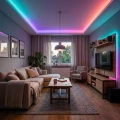 Taśma LED COB RGB+CCT (RGBWW) 24V 16W - (CCT - 2700K - 6500K) CRI90+ - hermetyczna IP67 - przykład zastosowania