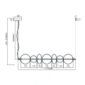 Lampa wisząca - DAPHNE - czarny - 40W LED - ML0348 - wymiary