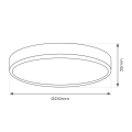 Plafon LED 3CCT - MAQ 18W IP40 Biały - ML1660 - wymiary