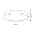 Plafon LED 3CCT - MAQ 24W IP40 Biały - ML1661 - wymiary