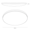 Plafon LED 3CCT - HUGO 12W/18W/24W IP54 Biały - ML2563 - wymiary
