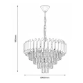 Lampa wisząca - CRISTAL - czarny/złoty - 7xE14 - ML2582 - wymiary