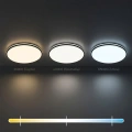 Plafon LED 3CCT - HUGO 12W/18W/24W IP54 Czarny - ML2564 - barwy światła