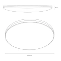 Plafon LED 3CCT - HUGO 12W/18W/24W IP54 Czarny - ML2564 - wymiary