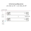 Ściemniacz z zasilaczem napięciowym LED - 12V 150W - 230V - LN-150-12-RF - Schemat podłączenia