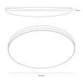 Plafon LED 3CCT - HUGO 16W/24W/32W IP54 Biały - ML2565 - wymiary