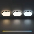 Plafon LED 3CCT - HUGO 16W/24W/32W IP54 Czarny - ML2566 - barwy światła
