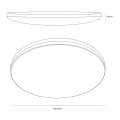 Plafon LED 3CCT - HUGO 16W/24W/32W IP54 Czarny - ML2566 - wymiary