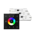 Sterownik LED Skydance - RGB/RGB+W - 4 strefowy - Panel naścienny 230V + odbiorniki - czarny zestaw z trzema odbiornikami