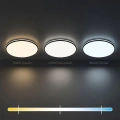 Plafon LED 3CCT - HUGO 21W/32W/42W IP54 Czarny - ML2568 - barwy światła