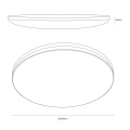 Plafon LED 3CCT - HUGO 21W/32W/42W IP54 Czarny - ML2568 - wymiary