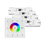 Sterownik LED Skydance - RGB/RGB+W - 4 strefowy - Panel naścienny 230V + odbiorniki - biały zestaw