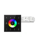 Sterownik LED Skydance - RGB+CCT - 4 strefowy - Panel naścienny 230V + odbiorniki - czarny zestaw z odbiorrnikiem