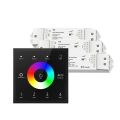 Sterownik LED Skydance - RGB+CCT - 4 strefowy - Panel naścienny 230V + odbiorniki - czarny zestaw z trzema odbiornikami