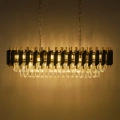 Lampa wisząca - CRISTAL - czarny/złoty - 10xE14 - ML2518