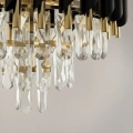 Lampa sufitowa - CRISTAL - czarny/złoty - 5xE14 - ML2562
