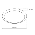 Plafon LED - FURY - 1xE27 - EKP1301 - wymiary