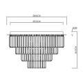 Lampa sufitowa - MILANO - złoty - 9xE14 fi 60cm - ML1024 - wymiary