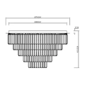Lampa sufitowa - MILANO - złoty - 12xE14 fi 75cm - ML1025 - wymiary