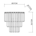 Lampa ścienna - MILANO - złoty - 2xE14 - ML1495 - wymiary