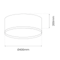 Plafon LED - RONDO BLACK 18W 4000K - ML7070 - wymiary
