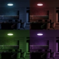 Plafon LED - RINGO 36W RGBW z pilotem - ML9965 - barwy światła - świecenie