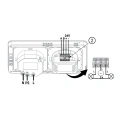 Gniazdo elektryczne niesterowalne z włacznikiem dwupolowym - przewodowy SBUS - 16A 230V - WSG-02sm - biały - Sinum - Podłączenie