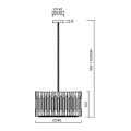 Lampa wisząca - RITZ - chrom - 12xE14 - ML0396 - wymiary