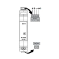 Konwerter MODBUS-DALI - 24V DC - na szynę DIN - KM-DALI - Sinum - Schemat podłączenia