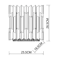 Lampa ścienna - RITZ - chrom - 2xE14 - ML0398 - wymiary