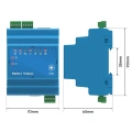 Centrala sterująca Sinum - WiFi / Ethernet - 24V DC 6W - na szynę DIN - EH-02 - Rysunek techniczny