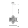 Lampa wisząca - MARGOT - złoty - 6xE14 - ML0407 - wymiary