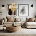 Lampa wisząca - MARGOT - złoty - 9xE14 - ML0409 - realizacja