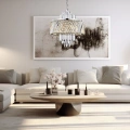 Lampa wisząca - MARGOT - chrom - 9xE14 - ML0410 - realizacja