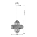 Lampa wisząca - MARGOT - chrom - 9xE14 - ML0410 - wymiary